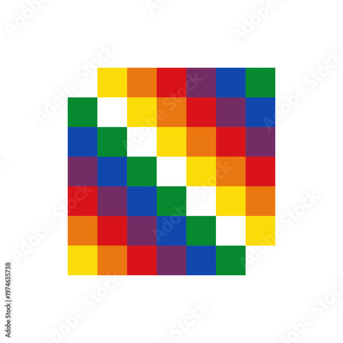 The Wiphala Flag of native peoples of the Andes