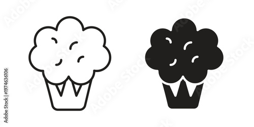 Cauliflower icon design vector. Flat and line vector Icon Design