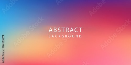 Smooth and blurry colorful gradient mesh background. Modern bright rainbow colors. Easy editable soft colored vector banner template. Premium quality