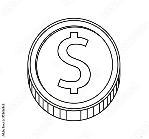 An dollar coin whit a S mark on it