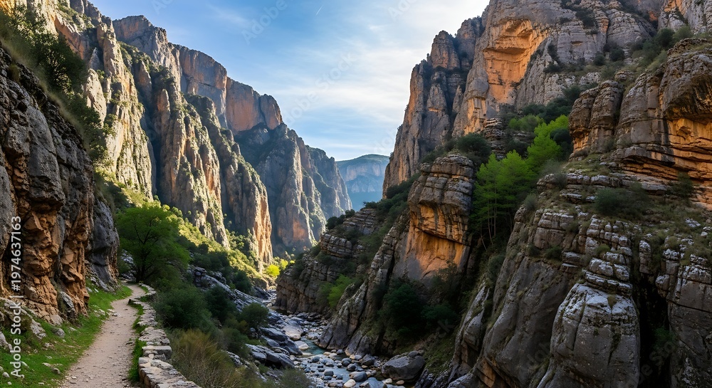 Fototapeta premium Majestic Canyon Landscape - A Journey Through Natures Grandeur.