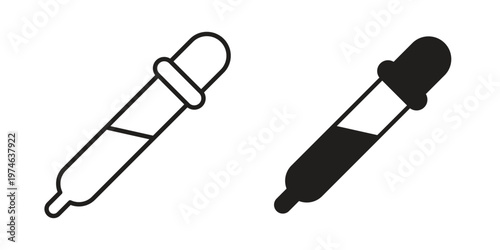 Color picker icon design vector. Flat and line vector Icon Design