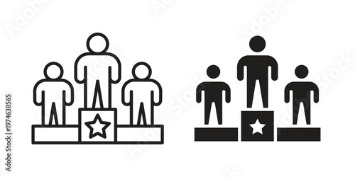 Competitors icon design vector. Flat and line vector Icon Design