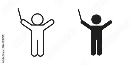 Conductor icon design vector. Flat and line vector Icon Design