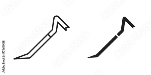 Crowbar icon design vector. Flat and line vector Icon Design