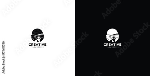 Tourism company logo design, tiptoe travel