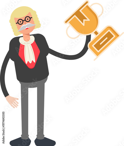 Foto Judge Character Holding Space Gun