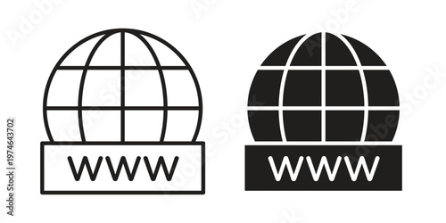 Domain icon design vector. Flat and line vector Icon Design