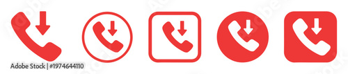missed call declined phone icon