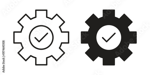 Easy setup icon design vector. Flat and line vector Icon Design
