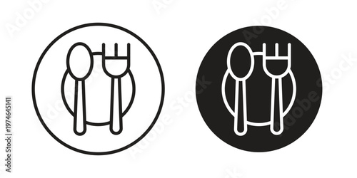 Eatery icon design vector. Flat and line vector Icon Design
