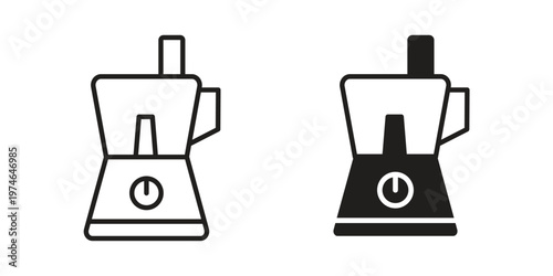Food processor icon design vector. Flat and line vector Icon Design