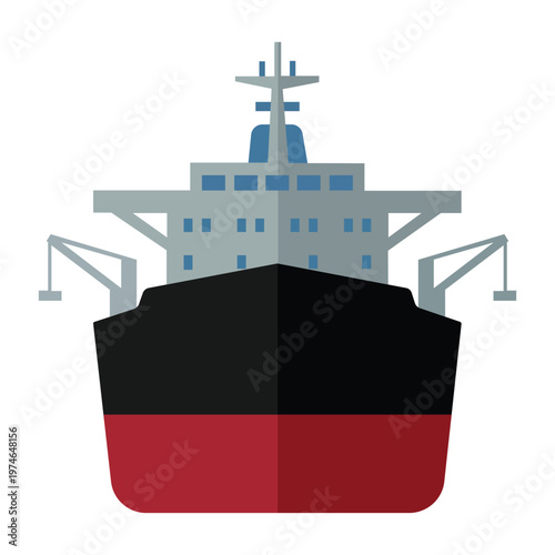 Maritime Marvel: A sleek, modern cargo ship poised for the high seas, showcasing power, efficiency, and the spirit of global trade. 