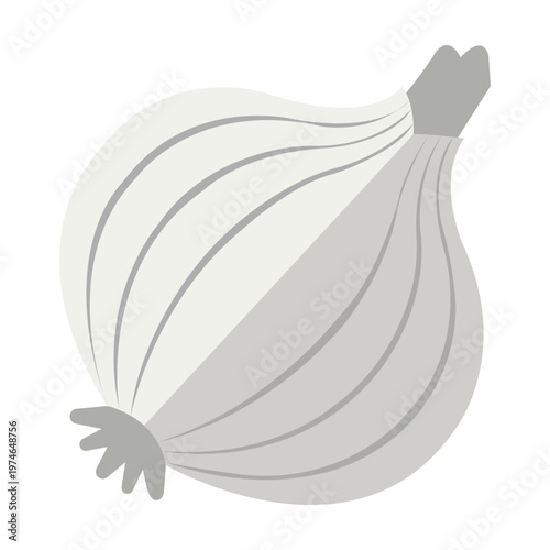 Onion Icon: A close-up, minimalist rendering of a fresh onion, perfect for culinary and design projects. Depicting the essence of organic produce.