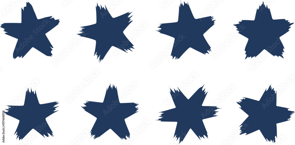 Fototapeta premium Set of black and white vector icons featuring arrows and star shapes for decoration, design, and web use