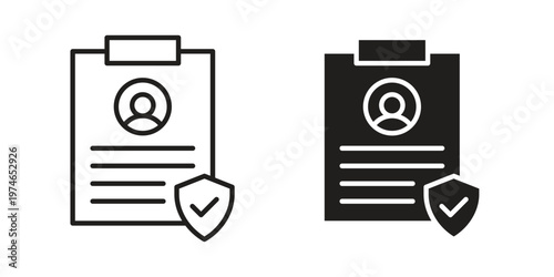 Insurance policy icon design vector. Flat and line vector Icon Design