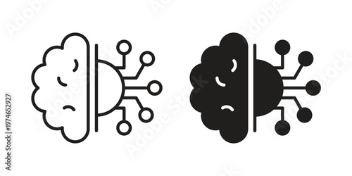 Intelligence icon design vector. Flat and line vector Icon Design