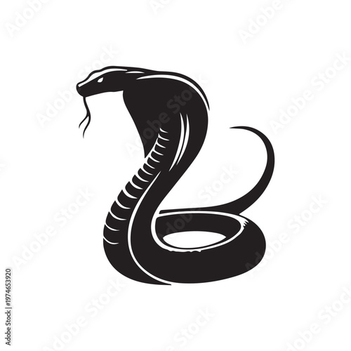 black and white snake silhouette