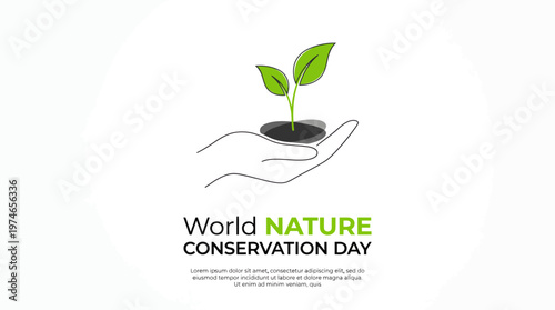 World Nature Conservation Day: Hands Holding a Seedling Symbolizing Growth, Care, and Environmental Stewardship