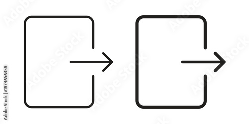 Logout icon design vector. Flat and line vector Icon Design