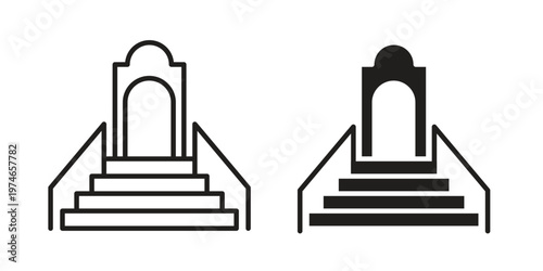Minbar icon design vector. Flat and line vector Icon Design