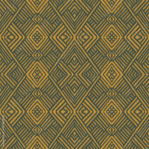 Luxury Gold Diamond Geometric Seamless Pattern