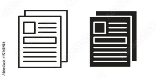 News feed icon design vector. Flat and line vector Icon Design