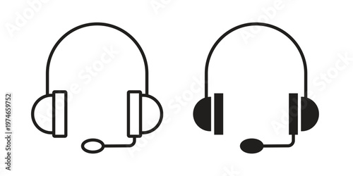 Online support icon design vector. Flat and line vector Icon Design
