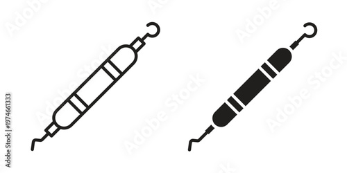Periodontal scaler icon design vector. Flat and line vector Icon Design
