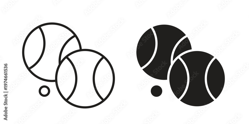 Fototapeta premium Petanque icon design vector. Flat and line vector Icon Design