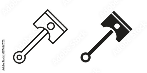 Piston icon design vector. Flat and line vector Icon Design