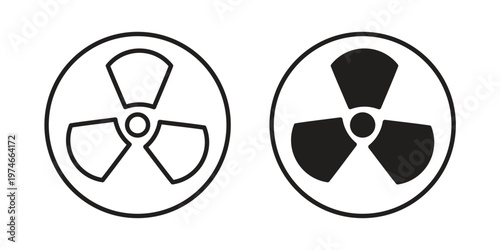 Radioactive icon design vector. Flat and line vector Icon Design