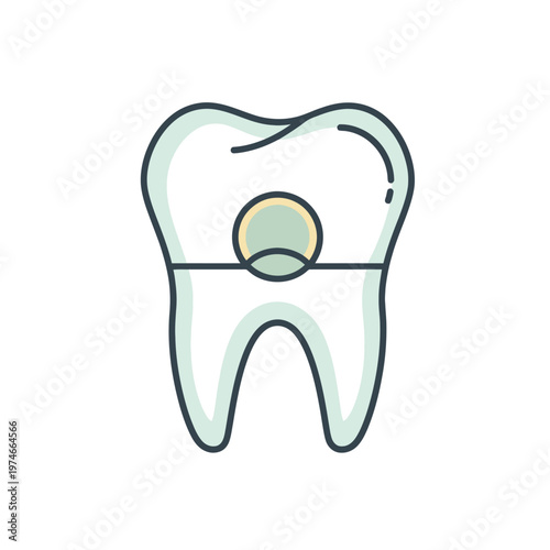 Tooth with dental implant model.