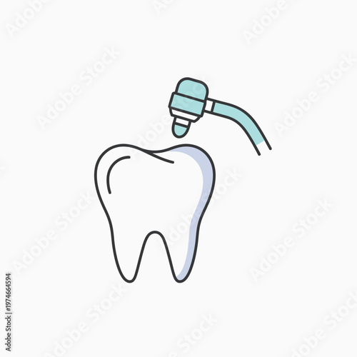 Dental hygiene toothbrush head closeup.