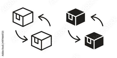 Replacement icon design vector. Flat and line vector Icon Design