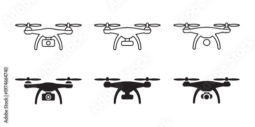 Hunting icons set with hunter, weapons, animals, and camping gear for outdoors recreation.