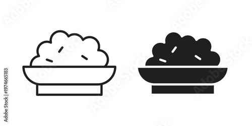 Risotto icon design vector. Flat and line vector Icon Design