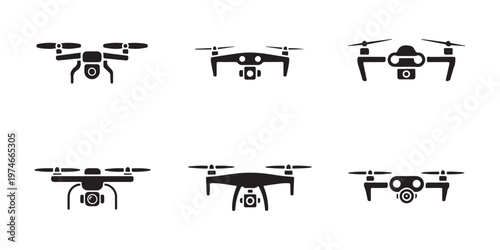 Detailed military rifle silhouettes with handguns and large heavy rocket projectile isolated on white space.