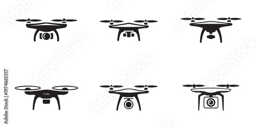 Set of black silhouettes of different modern weapons vector illustration isolated on white background.