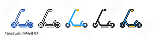 Scooter Icon Multi Style Illustration