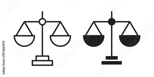 Scale icon design vector. Flat and line vector Icon Design