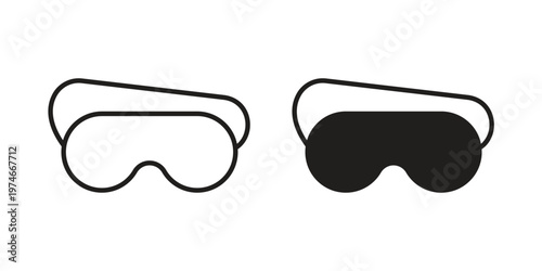 Sleeping mask icon design vector. Flat and line vector Icon Design