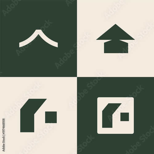 Minimalist Homestay Logo Bundle Modern Accommodation House Rental Travel Brand Identity Clean Vector Set