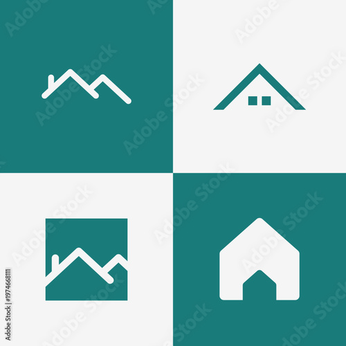 Minimalist Homestay Logo Bundle Modern Accommodation House Rental Travel Brand Identity Clean Vector Set