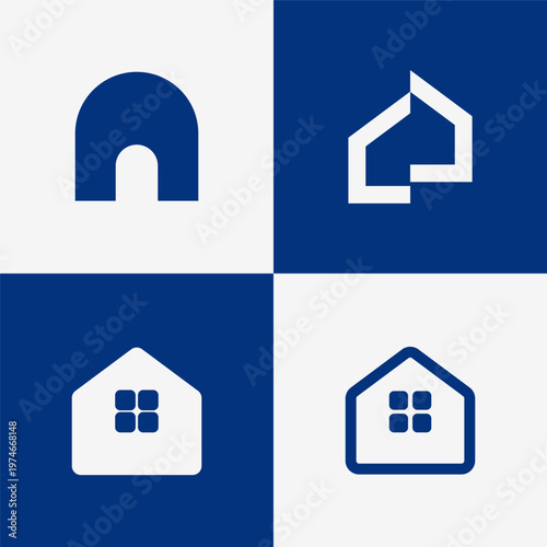Minimalist Homestay Logo Bundle Modern Accommodation House Rental Travel Brand Identity Clean Vector Set