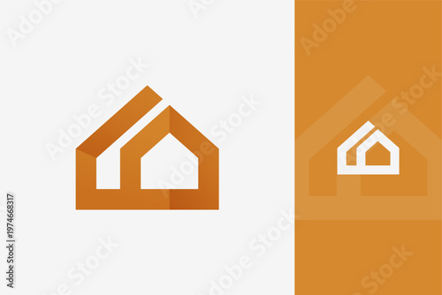 Premium Gradient Homestay Logo Modern Accommodation House Rental Travel Brand Vibrant Identity Vector Template