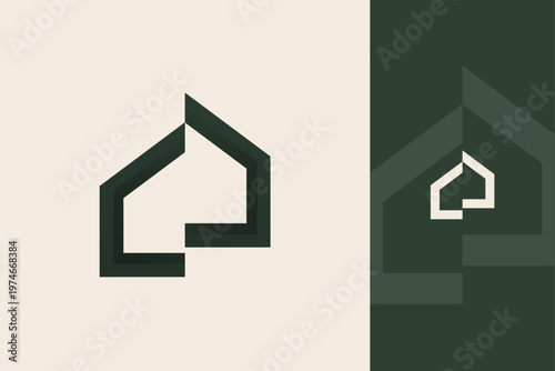 Premium Gradient Homestay Logo Modern Accommodation House Rental Travel Brand Vibrant Identity Vector Template