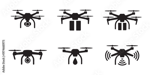 Collection of various silhouette firearms including rifles pistols submachine guns and assault weapons isolated on white background.