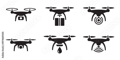 Compilation of gun silhouettes rifles submachine guns and pistols isolated on white background for design.