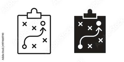 Strategical planning icon design vector. Flat and line vector Icon Design